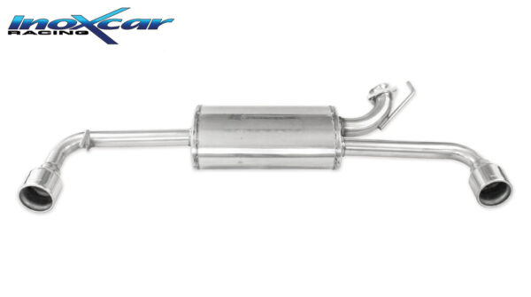 INOX CAR - POSTERIORE DUPLEX CON USCITA SINGOLA DIAM.102 LANCIA DELTA  831 2.0 TURBO INTEGRALE 8V / 16V 1989-1991