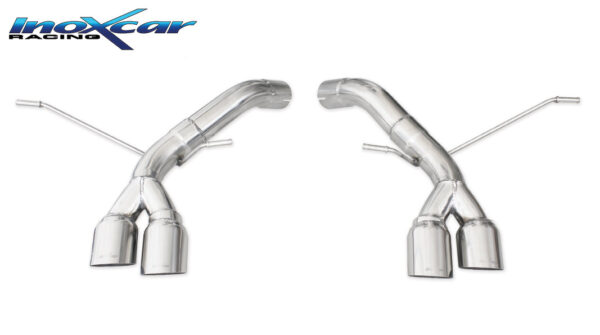 INOX CAR - POSTERIORE SENZA SILENZIATORE CON USCITA 2 X DIAM. 80 RACING DX+SX MASERATI GRANSPORT 4.2 V8 400CV 2006