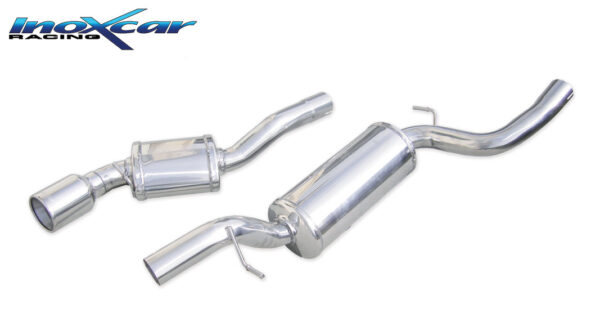 INOX CAR - POSTERIORE 2 SILENZIATORI CON USCITA DIAM. 102 MAZDA 3 2.3 16V TURBO MPS 260CV 2006