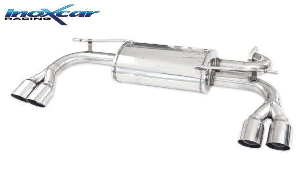 INOX CAR - POSTERIORE CON USCITA 2 X DIAM. 76 RACING DX+SX HYUNDAI GENESIS 2.0I TURBO 213CV 2011