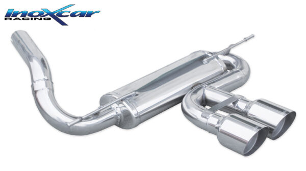 INOX CAR - POSTERIORE CON USCITA CENTRALE 2 X DIAM. 102 RACING FORD FOCUS MK3 2.0 TDCI ST3 185CV 2014