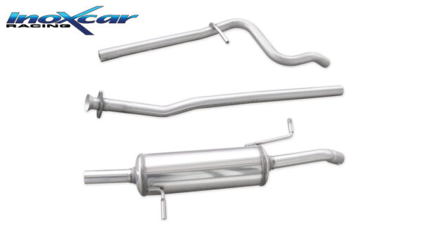 INOX CAR - TUBO CENTRALE DIRETTO + POSTERIORE CITROEN C2 1.6 16V VTS 125CV 2003