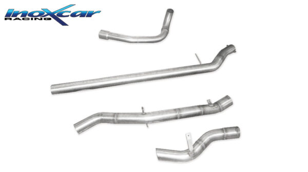 INOX CAR - TUBO SOSTITUZIONE CATALIZZATORE + TUBO CENTRALE DIRETTO + POSTERIORE LANCIA DELTA 2.0 TURBO HF EVOLUZIONE 1992