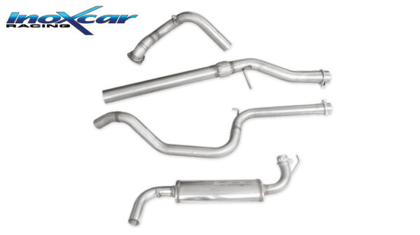 INOX CAR - TUBO SOSTITUZIONE CATALIZZATORE + TUBO CENTRALE DIRETTO + POSTERIORE LANCIA DELTA 2.0 TURBO HF EVOLUZIONE 1992
