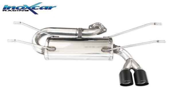 INOX CAR - POSTERIORE CON USCITA 2 X DIAM. 80 BLACK CERAMIC MAZDA MX5 2.0 160CV CABRIO 2016