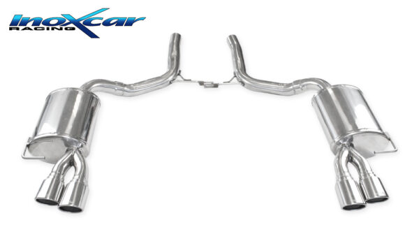 INOX CAR - POSTERIORE CON USCITA DX+SX 2 X OVALE AUDI S6 C6 AVANT 5.2 FSI 435CV 2009
