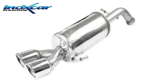 INOX CAR - TERMINALE SILENZIATO CON USCITA 2 X DIAM. 80 X-RACE KIA PICANTO GT-LINE 1.0 TGDI 100CV 2018