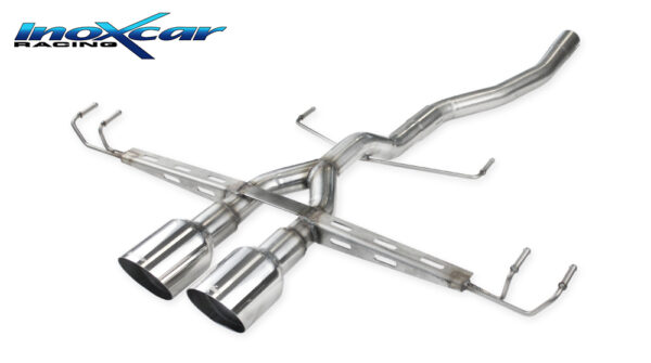 INOX CAR - POSTERIORE SENZA SILENZIATORE CON USCITA CENTRALE 2 X DIAM. 100 RACING HONDA CIVIC FC 1.5 TURBO 182CV 2018-2020