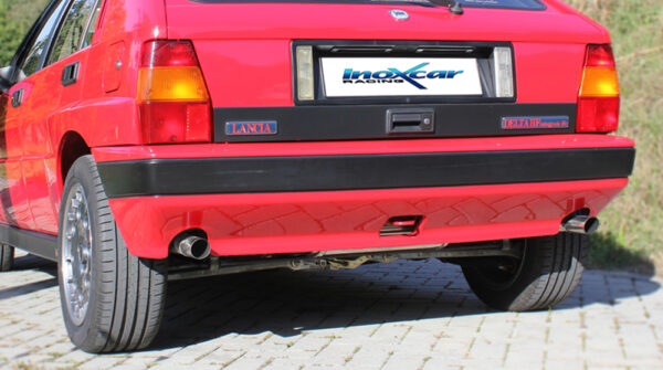 INOX CAR - POSTERIORE DUPLEX CON USCITA SINGOLA DIAM.54 LANCIA DELTA  831 2.0 TURBO INTEGRALE 8V / 16V 1989-1991