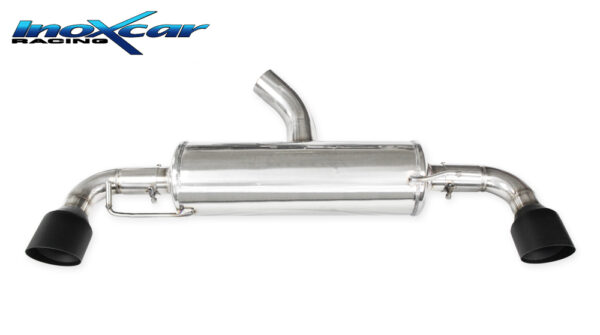 INOX CAR - POSTERIORE SILENZIATO CON USCITA DIAM. 100 BLACK CERAMIC DX+SX TOYOTA YARIS GR 1.6 261CV 2020