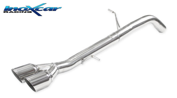 INOX CAR - POSTERIORE SENZA SILENZIATORE CON USCITA 2 X DIAM. 80 RACING FORD FIESTA MK8 ST 1.5 TURBO ECOBOOST (200CV) 2018