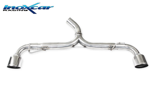 INOX CAR - POSTERIORE SENZA SILENZIATORE CON USCITA DIAM. 100 RACING DX+SX TOYOTA YARIS GR 1.6 261CV 2020