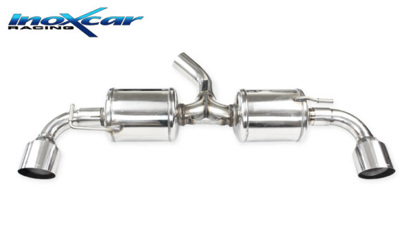 INOX CAR - POSTERIORE 2 SILENZIATORI CON USCITA DIAM. 100 RACING DX+SX TOYOTA YARIS GR 1.6 261CV 2020