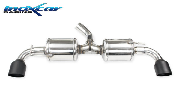 INOX CAR - POSTERIORE 2 SILENZIATORI CON USCITA DIAM. 100 BLACK CERAMIC DX+SX TOYOTA YARIS GR 1.6 261CV 2020