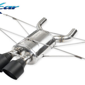 INOX CAR - POSTERIORE CON USCITE CENTRALI 2 X DIAM. 114 BLACK CERAMIC JAGUAR F-TYPE 2.0 TURBO (300CV) 2017