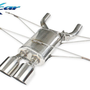 INOX CAR - POSTERIORE CON USCITE CENTRALI 2 X DIAM. 114 RACING + VALVOLA JAGUAR F-TYPE 2.0 TURBO (300CV) 2017