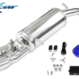 INOX CAR - POSTERIORE CON USCITA 2 X DIAM.80 RACING + VALVOLA MCON KIT DEPRESSIONE + TELECOMANDO CITROEN DS3 1.6 TURBO THP RACING 207CV 2011
