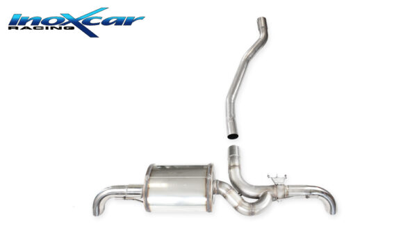 INOX CAR - POSTERIORE SILENZIATO DX+SX + VALVOLA CON MONTAGGIO MOTORINO ELETTRICO DI SERIE MERCEDES CLASSE A250 2.0 224CV 2WD 2018