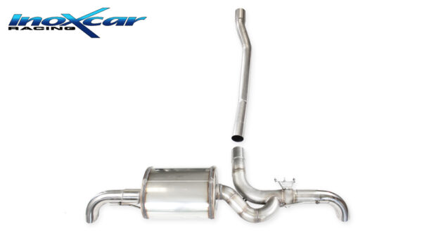 INOX CAR - POSTERIORE SILENZIATO DX+SX + VALVOLA CON MONTAGGIO MOTORINO ELETTRICO DI SERIE MERCEDES CLASSE A250 2.0 224CV 2WD 2018