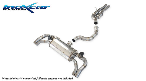 INOX CAR - TUBO CENTRALE SILENZIO + TERMINALE SILENZIATO + VALVOLE CON MONTAGGIO MOTORINI ELETTRICI DI SERIE AUDI RS3 8Y SPORTBACK 2.5 TFSI 400CV QUATTRO 2022