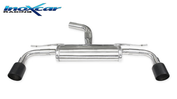 INOX CAR - POSTERIORE CON USCITA DIAM. 100 X-RACE BLACK MATTE CUPRA LEON 2.0 2445CV 2021