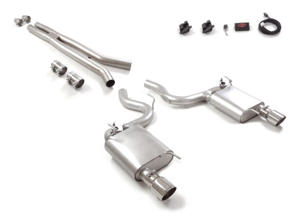 RAGAZZON - CENTRALE NON SILENZIATO + TERMINALE – FORD MUSTANG MK6 – COUPE' 5.0 V8 GT (310kW) ø76mm 2015>2017
