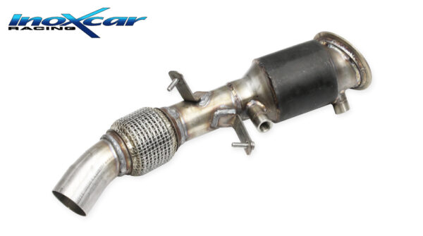 INOX CAR - TUBO SOSTITUZIONE CATALIZZATORE CON CATALIZZATORE METALLICO SPORTIVO 200CPSI BMW SERIE 4 F32 428i 2.0T 245CV 2013-2015