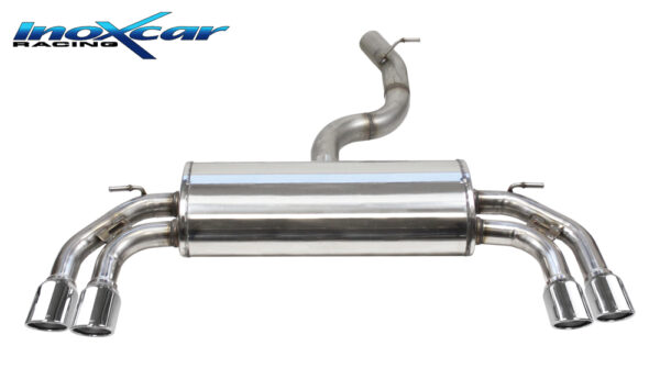 INOX CAR - POSTERIORE CON USCITA 2 X DIAM.80 RACE DX+SX AUDI S3 8V 2.0 TFSI 300CV 2013