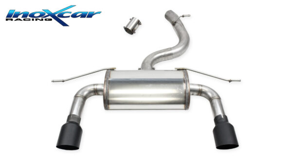 INOX CAR -  TERMINALE SILENZIATO CON USCITA DIAM. 100 RACING BLACK CERAMIC DX+SX AUDI TT 8S 45TFSI 2.0  QUATTRO 245CV COUPE 2019