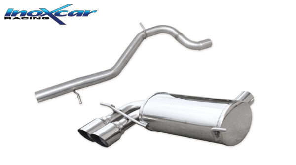 INOX CAR - TUBO CENTRALE DIRETTO + POSTERIORE CON USCITA 2 X DIAM. 76 RACING AUDI S3 8P 2.0 TFSI 265CV 2006