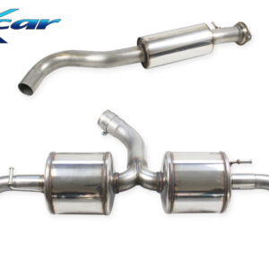 INOX CAR - TUBO SILENZIATO + ADATTATORE + POSTERIORE 2 SILENZIATORI CON USCITA DIAM. 114 RACING DX+SX TOYOTA YARIS GR 1.6 280CV 2024+