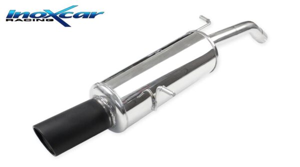 INOX CAR - POSTERIORE CON USCITA SINGOLA DIAM. 100 X-RACE BLACK MATTE CITROEN DS3 1.6 16V TURBO 155CV 2010