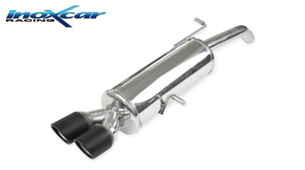INOX CAR - POSTERIORE CON USCITA 2X DIAM. 80 X-RACE BLACK MATTE CITROEN DS3 1.6 16V TURBO 155CV 2010