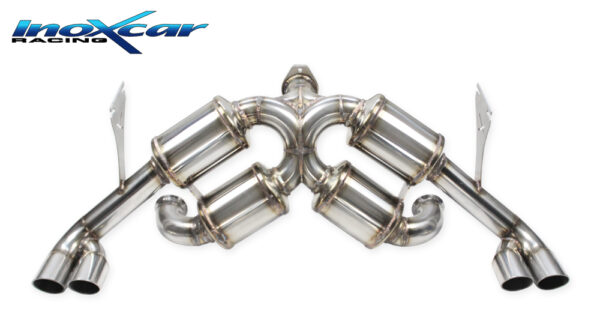 INOX CAR - POSTERIORE SILENZIATO CON USCITA 2 X DIAM.60 RACING DX+SX FERRARI F355 GTS TARGA 3.5 381CV 94-99