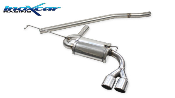 INOX CAR - POSTERIORE SENZA SILENZIATORE CON USCITA 2 X DIAM. 80 X-RACE FIAT 500X 1.0 120CV RESTYLING 2019