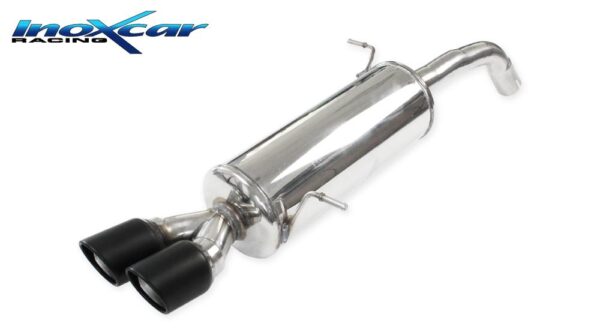 INOX CAR - POSTERIORE CON USCITA 2 X DIAM. 80 X-RACE BLACK MATTE FORD FIESTA MK7 1.6 ST 182CV 2013