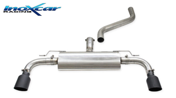 INOX CAR - POSTERIORE SILENZIATO CON USCITA DIAM. 100 RACING BLACK CERAMIC DX+SX FORD FOCUS ST MK4 2.3 ECOBOOST 280CV 2024