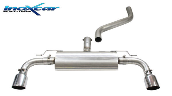 INOX CAR - POSTERIORE SILENZIATO CON USCITA DIAM. 100 RACING DX+SX FORD FOCUS ST MK4 2.3 ECOBOOST 280CV 2024