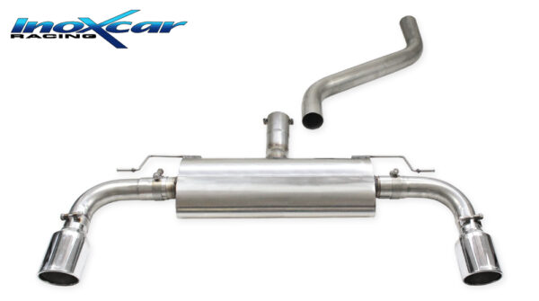INOX CAR - POSTERIORE SILENZIATO CON USCITA DIAM. 100 X-RACE DX+SX FORD FOCUS ST MK4 2.3 ECOBOOST 280CV 2024