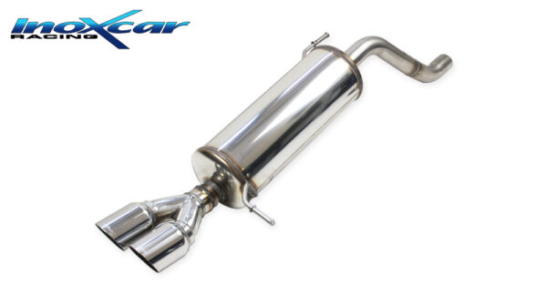INOX CAR - POSTERIORE CON USCITA 2 X DIAM. 80 RACING HYUNDAI I20N S-LINE 1.0 120CV HYBRID 48V 2021-2023
