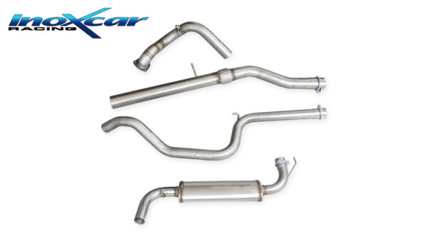 INOX CAR - TUBO SOSTITUZIONE CATALIZZATORE + TUBO CENTRALE DIRETTO + POSTERIORE LANCIA DELTA 2.0 TURBO HF EVOLUZIONE 1992