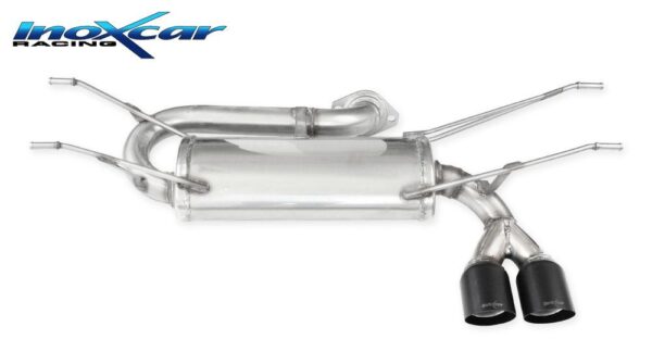 INOX CAR - POSTERIORE CON USCITA 2 X DIAM. 80 RACING BLACK CERAMIC MAZDA MX5 1.5 131CV CABRIO 2017