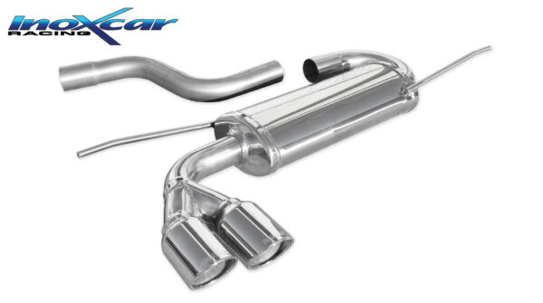 INOX CAR - POSTERIORE CON USCITA 2 X DIAM. 80 X-RACE AUDI A3 8P 1.9 TDI 105CV 2003