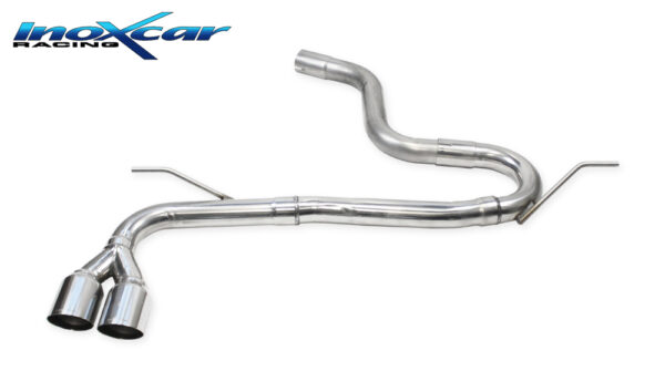 INOX CAR - POSTERIORE SENZA SILENZIATORE CON USCITA 2 X DIAM. 80 RACING AUDI A3 8V SPORTBACK 1.5 TFSI (150cv) 2WD 2017