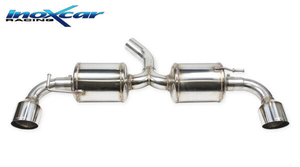 INOX CAR - POSTERIORE 2 SILENZIATORI CON USCITA DIAM. 100 RACING DX+SX TOYOTA YARIS GR 1.6 261CV 2020