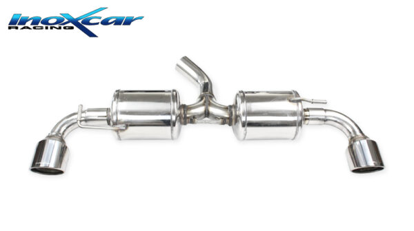 INOX CAR - POSTERIORE 2 SILENZIATORI CON USCITA DIAM. 100 X-RACE DX+SX TOYOTA YARIS GR 1.6 261CV 2020