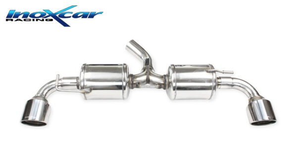 INOX CAR - POSTERIORE 2 SILENZIATORI CON USCITA DIAM. 110 X-RACE DX+SX TOYOTA YARIS GR 1.6 261CV 2020