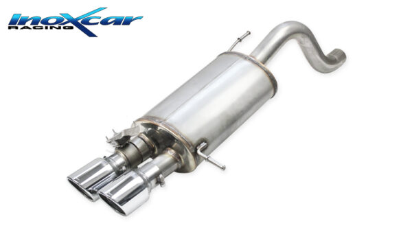 INOX CAR - TERMINALE SILENZIATO CON USCITA 2 X DIAM. 90 X-RACE + VALVOLA HYUNDAI I20N 1.6 TURBO 204CV 2021