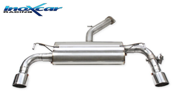 INOX CAR - TERMINALE SILENZIATO CON USCITA DIAM. 100 X-RACE DX+SX + VALVOLA CON MOTORINO ELETTRICO DI SERIE HYUNDAI I30N 2.0 275CV 2019