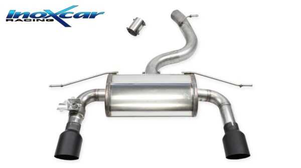 INOX CAR - TERMINALE SILENZIATO CON USCITA DIAM. 100 RACING BLACK CERAMIC DX+SX + VALVOLA CON MONTAGGIO MOTORINO ELETTRICO AUDI TT 8S 2.0 TFSI QUATTRO 230CV COUPE S-LINE COMPETITION 14-18